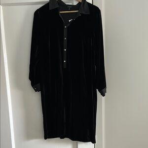 Talbots Black Velvet Dress